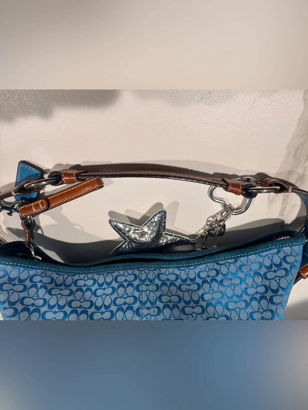 Coach Blue 💙Signature Hobo #1460